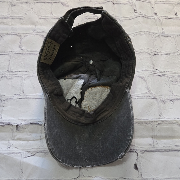 KBETOS VINTAGE Distressed Happy Camper, Wild and Free Patch Baseball Cap - Picture 4 of 7